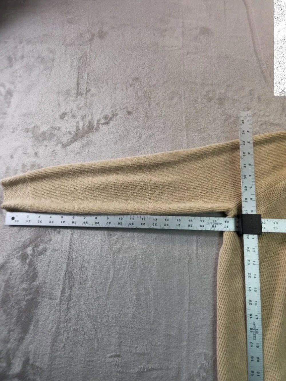 Banana Republic Men's Medium Beige Full Zip Mock Neck Knit Sweater